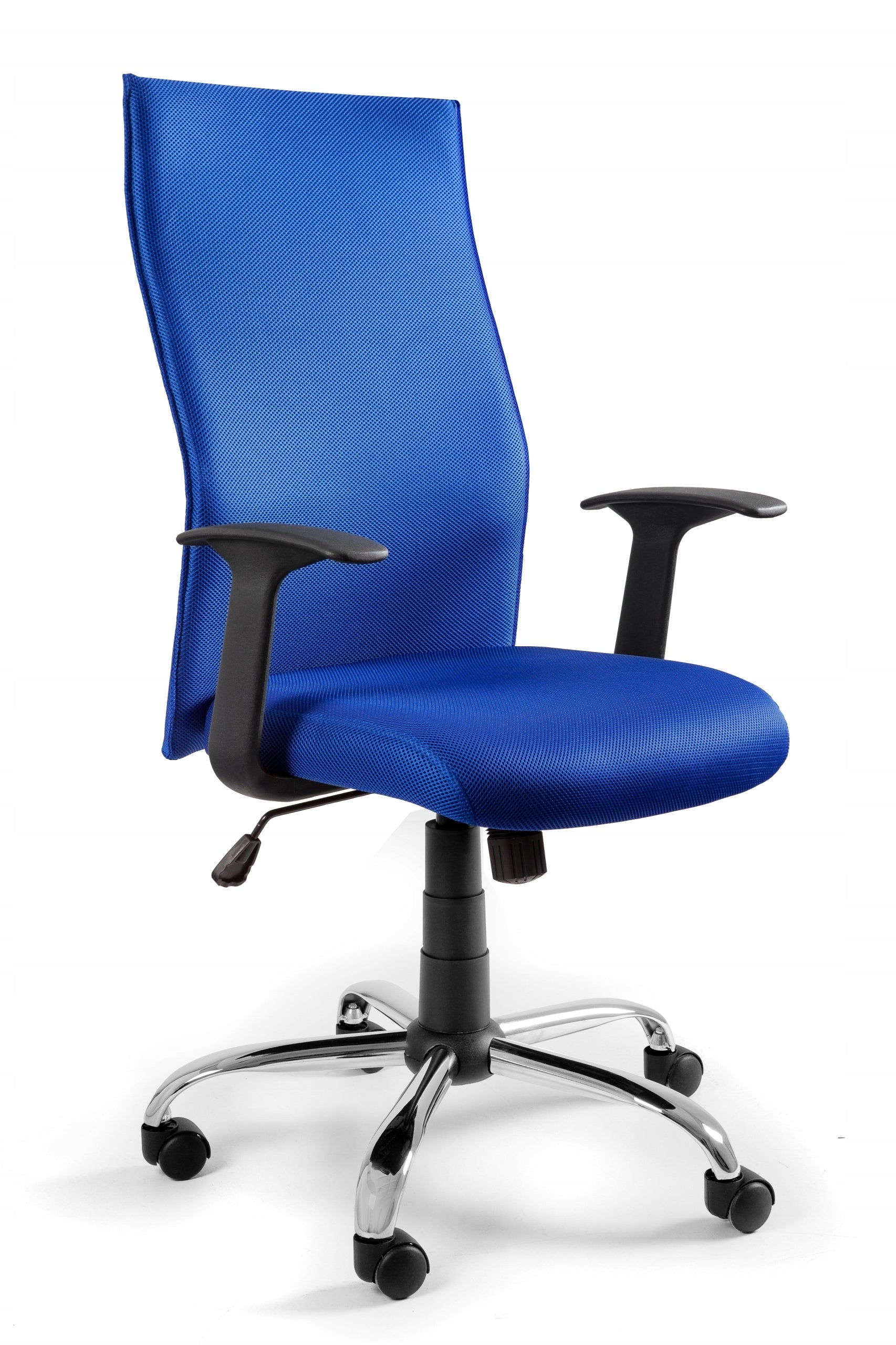 Swivel Desk Chair BLACK ON BLACK Blue Fabric EAN (GTIN) 5908242402260