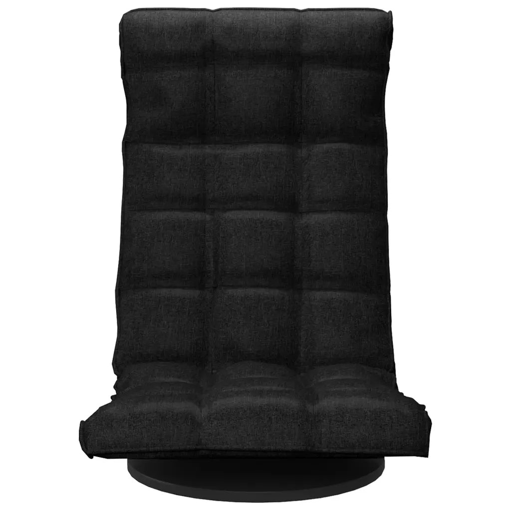 Swivel Floor Chair, Black, Fabric Upholstered Furniture depth 34 cm