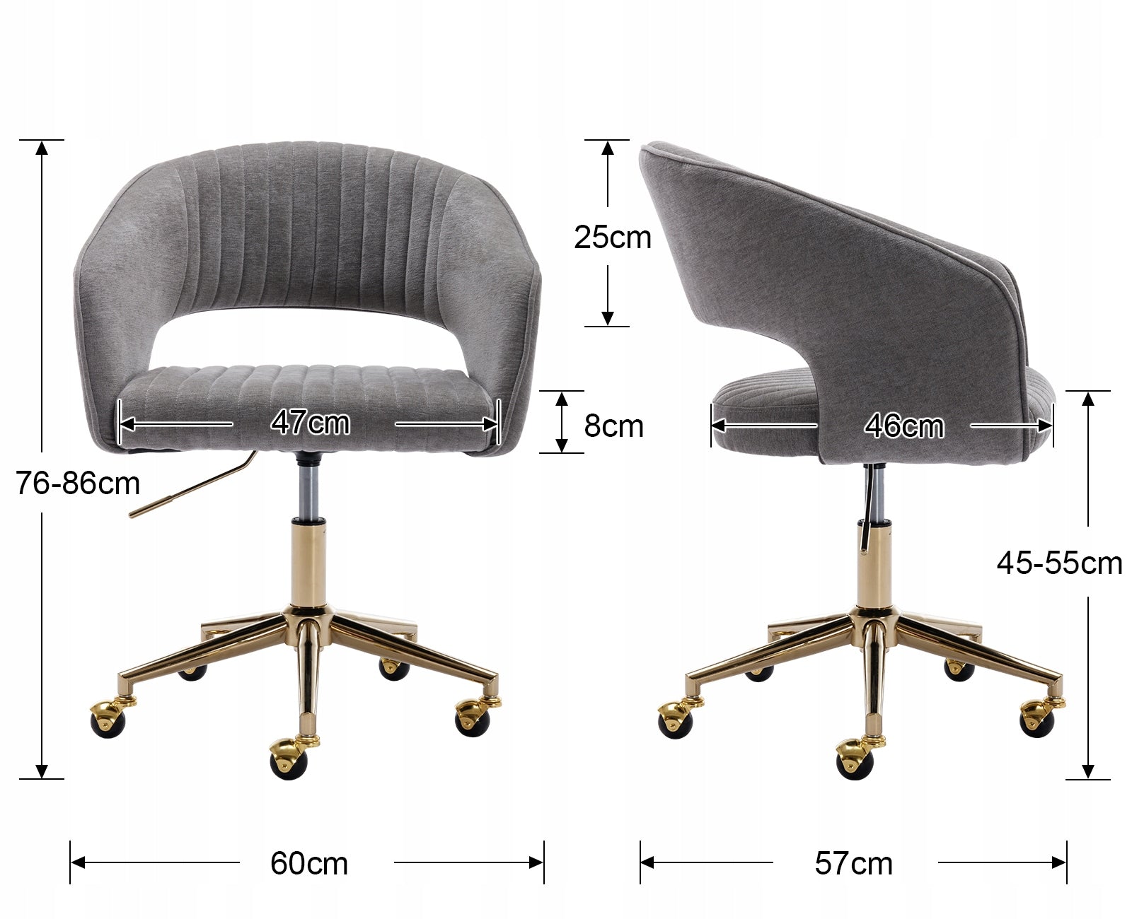 Swivel Office Armchair Adjustable Chair for Office Living Room Gray Chairus Manufacturer code EDMX3059OC-MEG-CGY-1