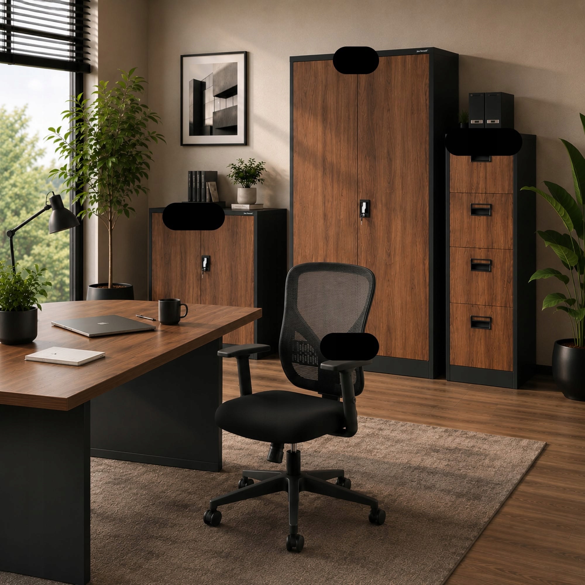 Swivel Office Chair Adjustable with Support Black JAN NOWAK ORBIT Packaging status original