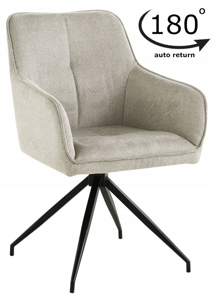 Swivel Office Chair, Beige Upholstered Office Chair for ASTER Desk