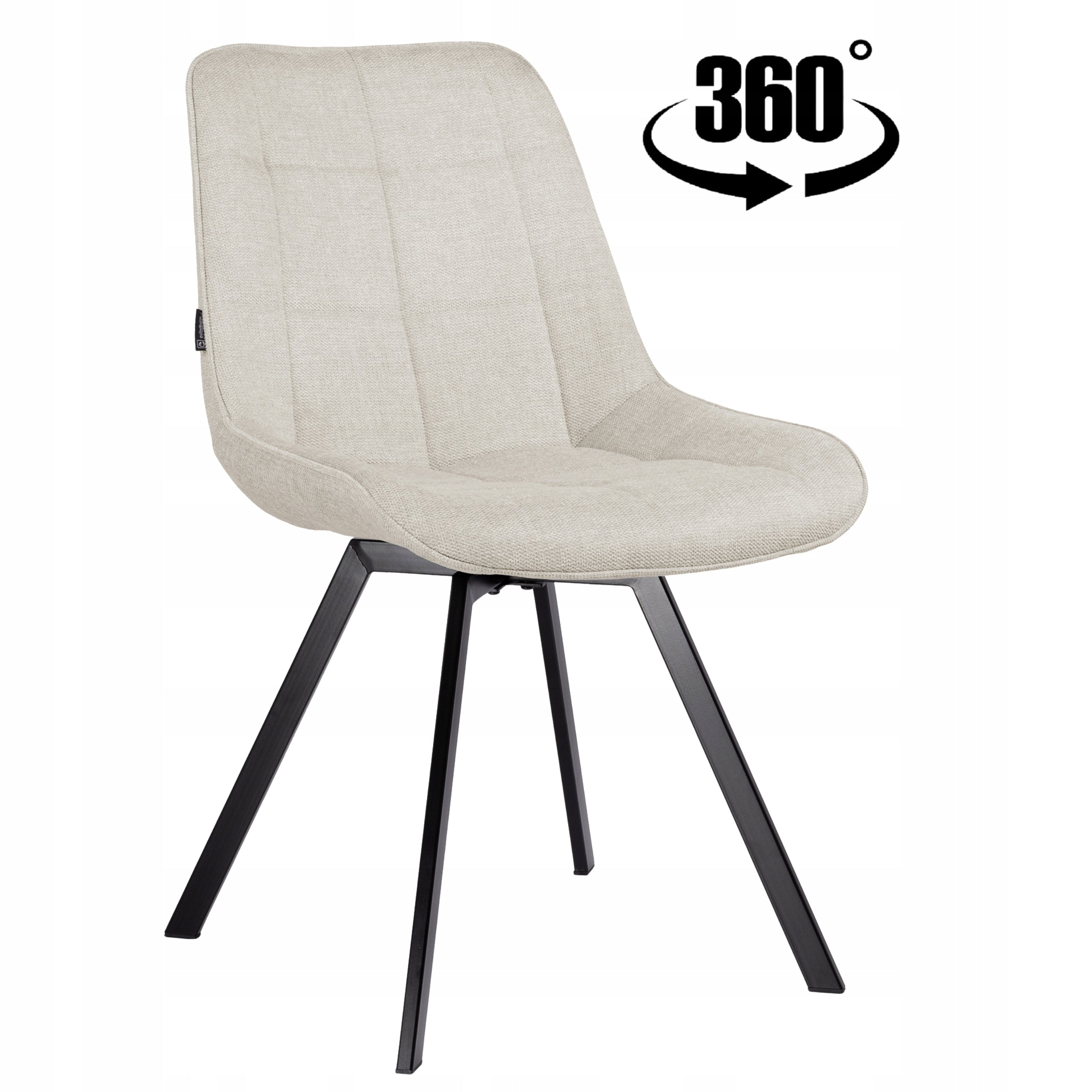 Swivel Office Chair, Beige Upholstered Office Chair for LAPO Desk