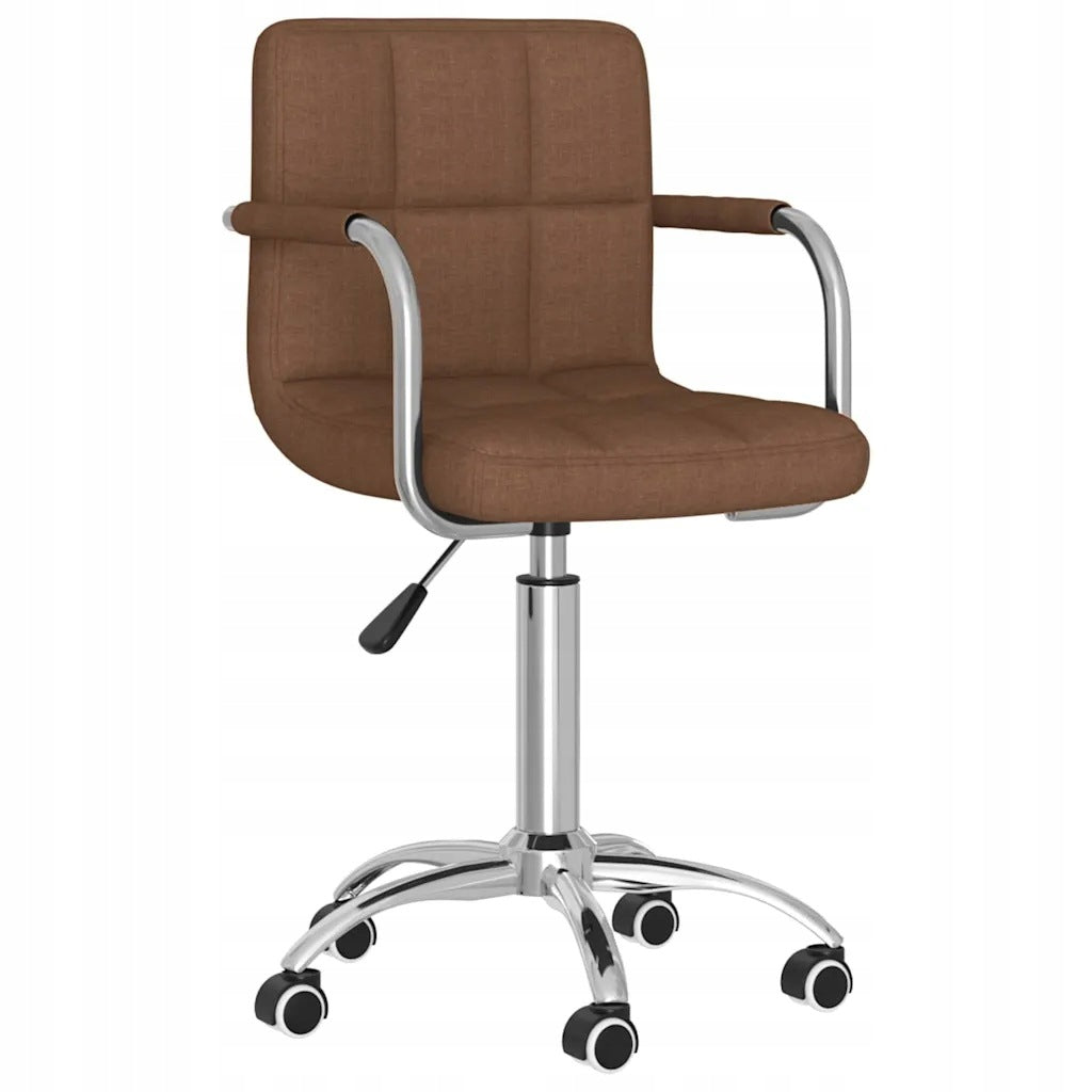 Swivel Office Chair, Brown, Fabric Upholstered Brand VidaXL
