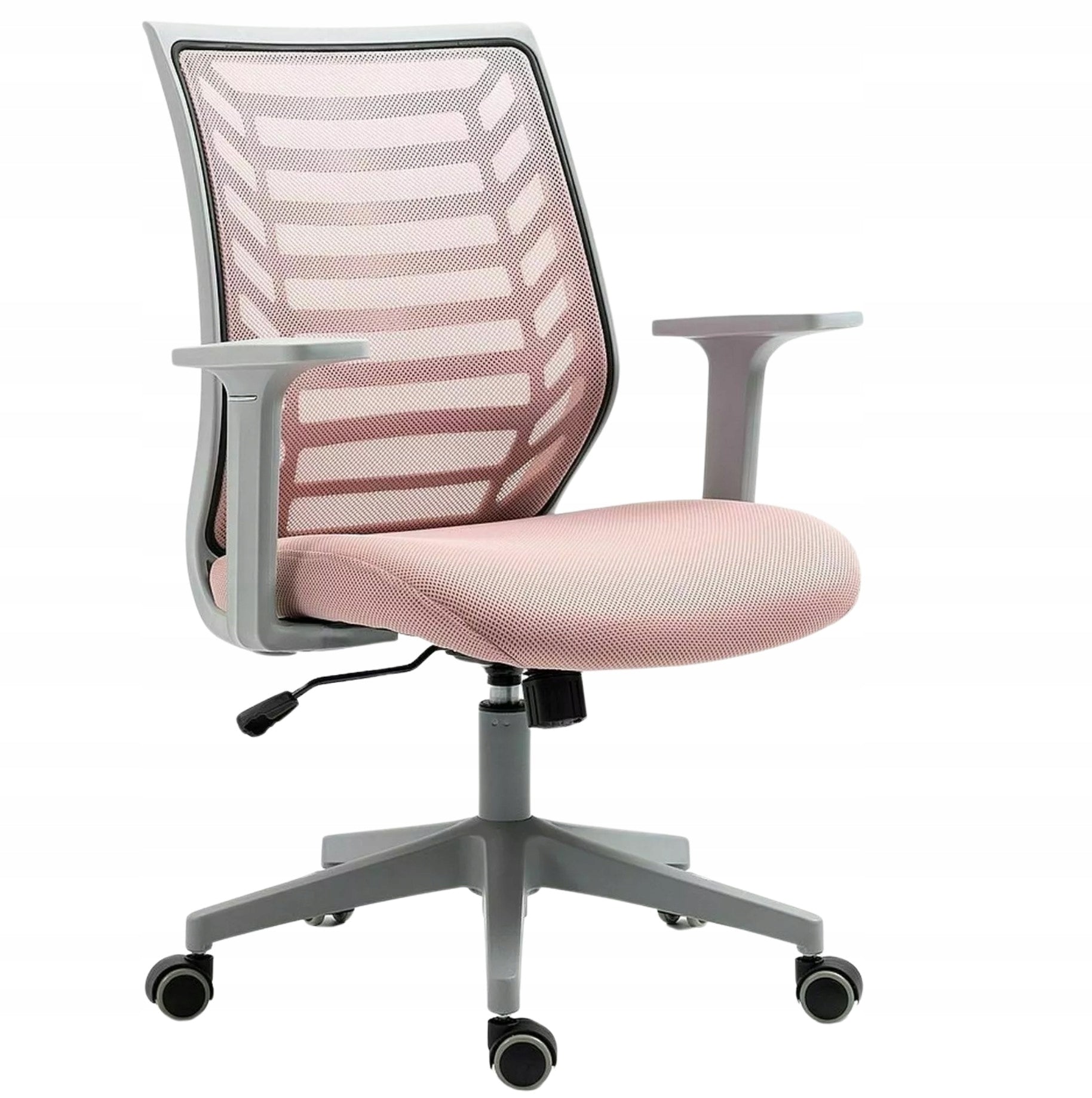 Swivel Office Chair, Pink Upholstered Office Chair for Desk Q-320
