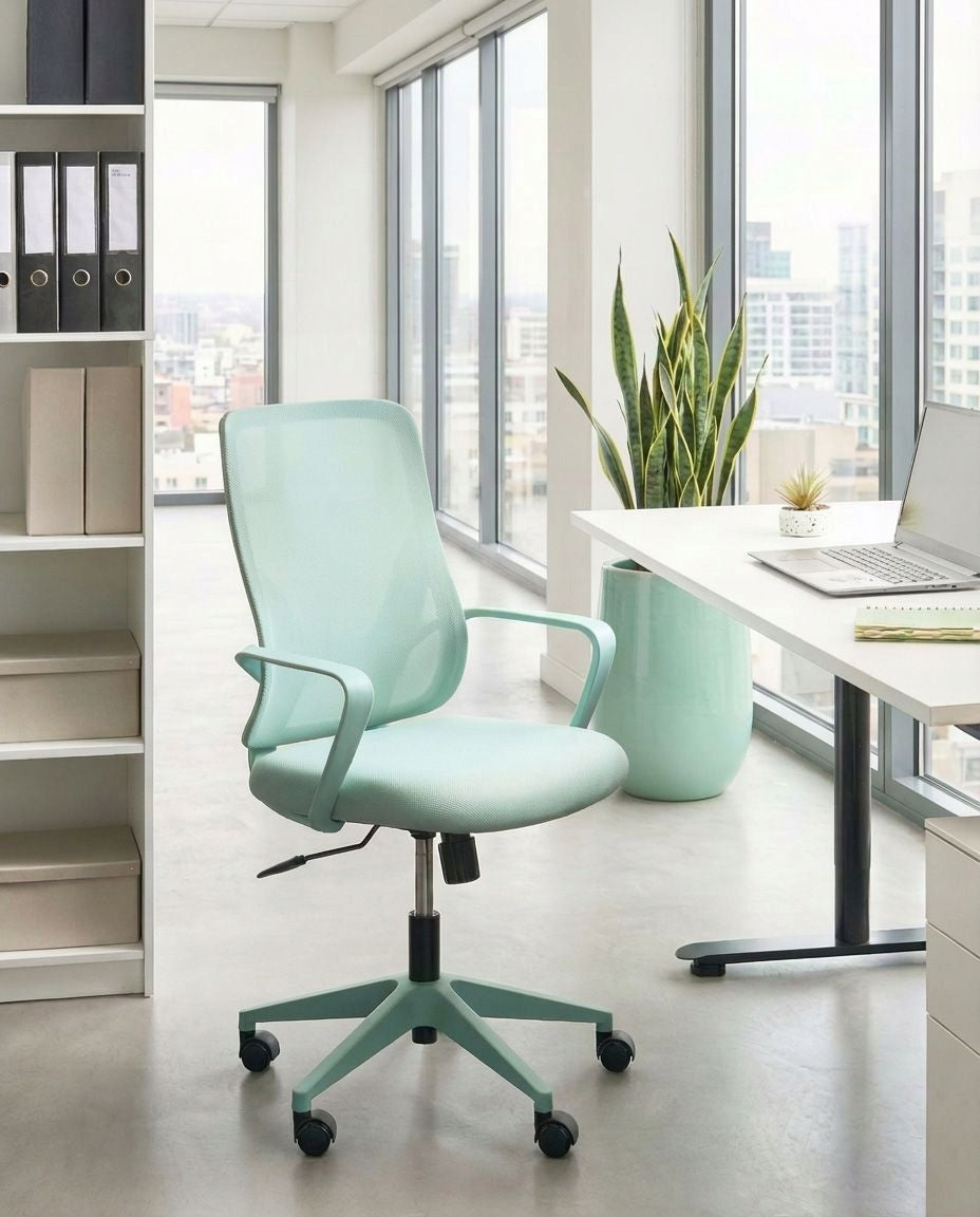 Swivel Office Chair on Mint Wheels Packaging status original