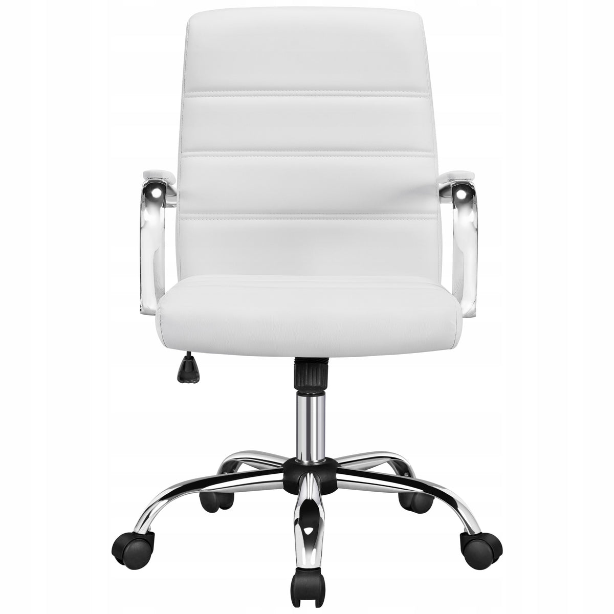 Swivel Office Chair with Medium Backrest, Armrests, White Packaging status original