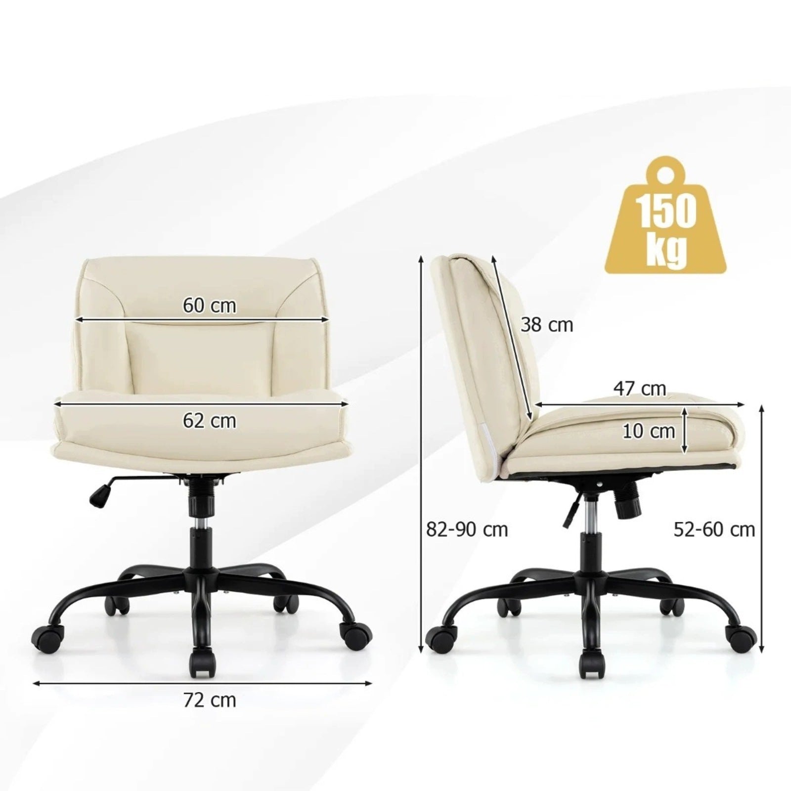 Swivel Upholstered Chair on Wheels Office Chair Medical device no