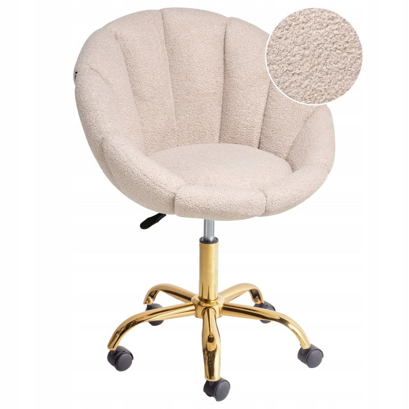 Swivel chair ANNABELLE Boucle Beige