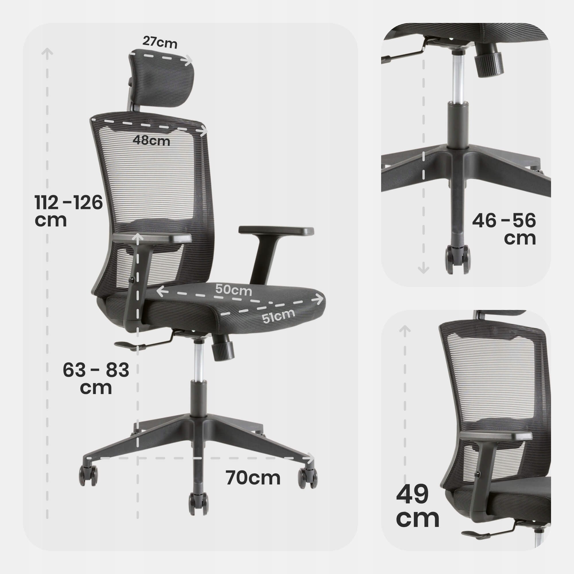 Swivel chair Arebos black Brand Arebos