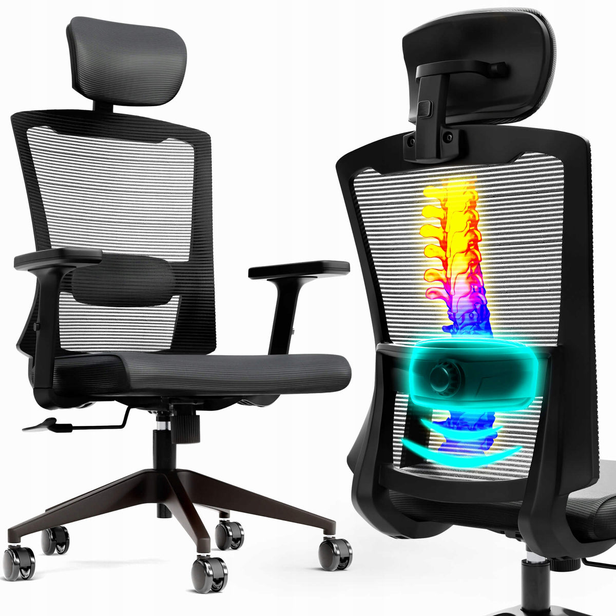 Swivel chair Arebos black