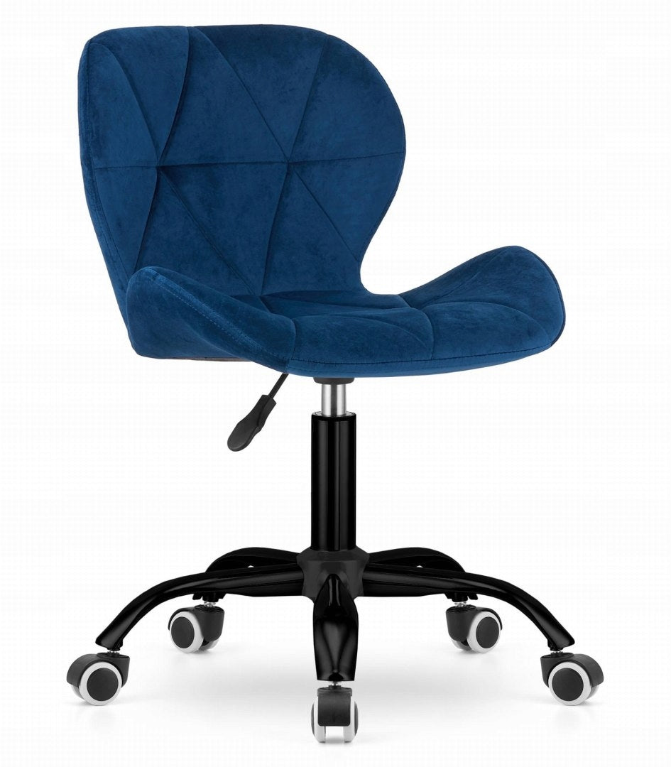 Swivel chair DESK CHAIR SWIVEL NOTO velvet - navy blue