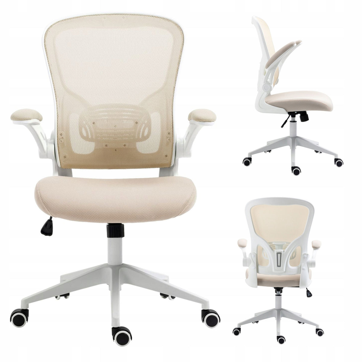 Swivel chair FB21-FX (W) beige