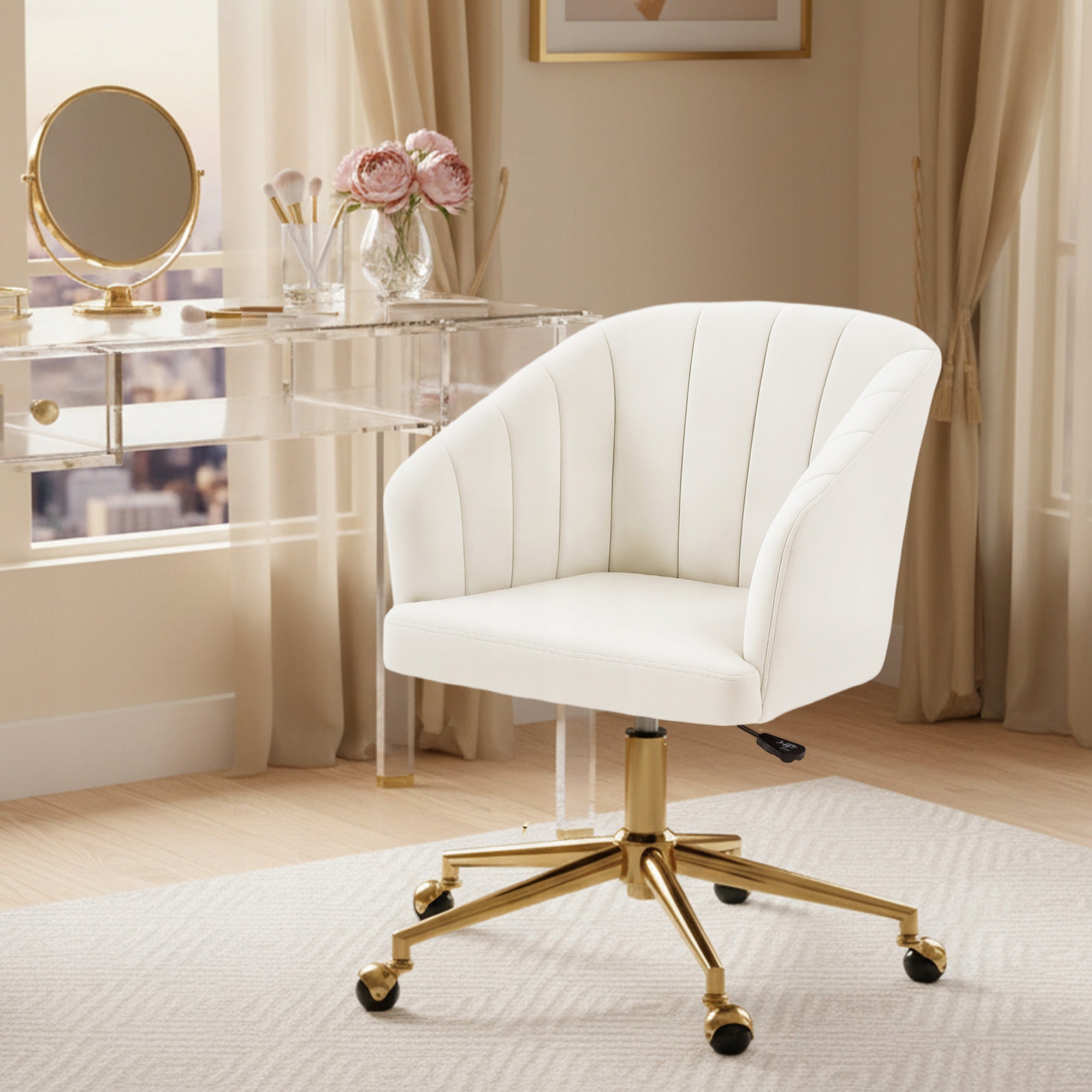 Swivel chair Homcom beige