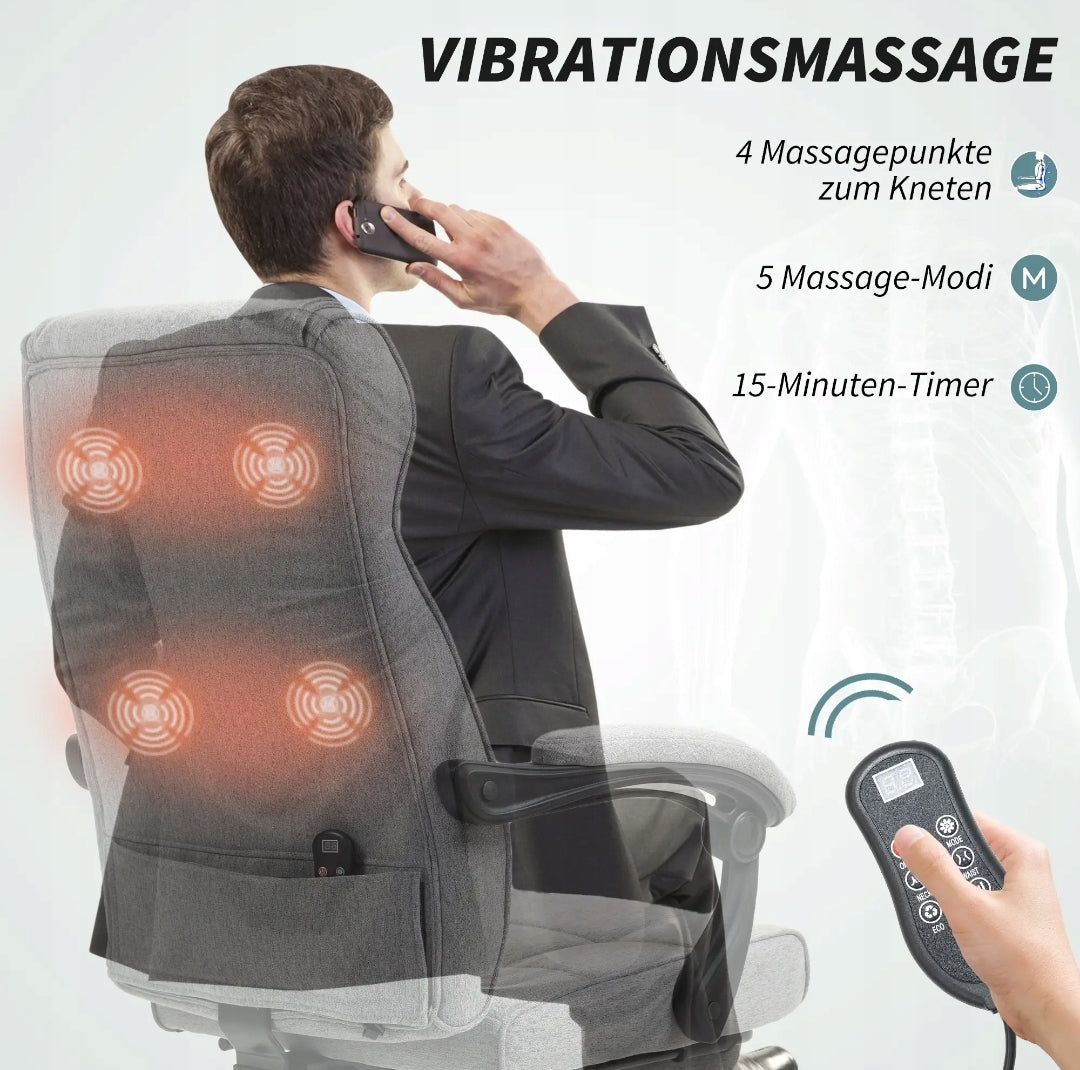 Swivel chair Homcom grey with massage Brand Homcom
