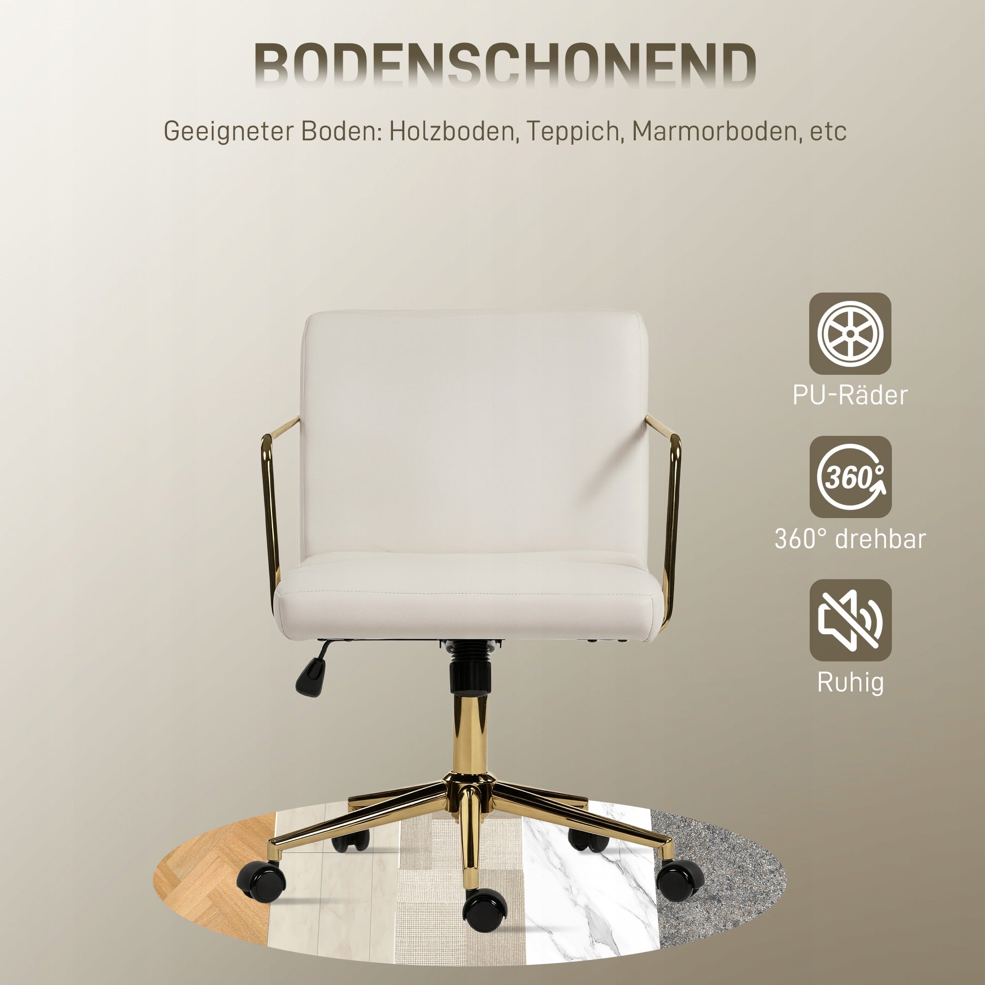 Swivel chair Homcom white Brand Homcom