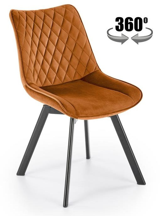 Swivel chair K520 color cinnamon velvet Halmar