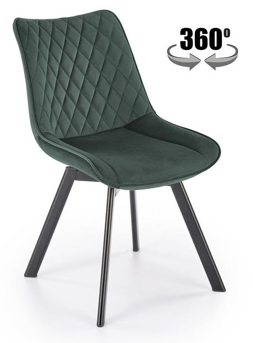 Swivel chair K520 green / bottle green velvet Halmar