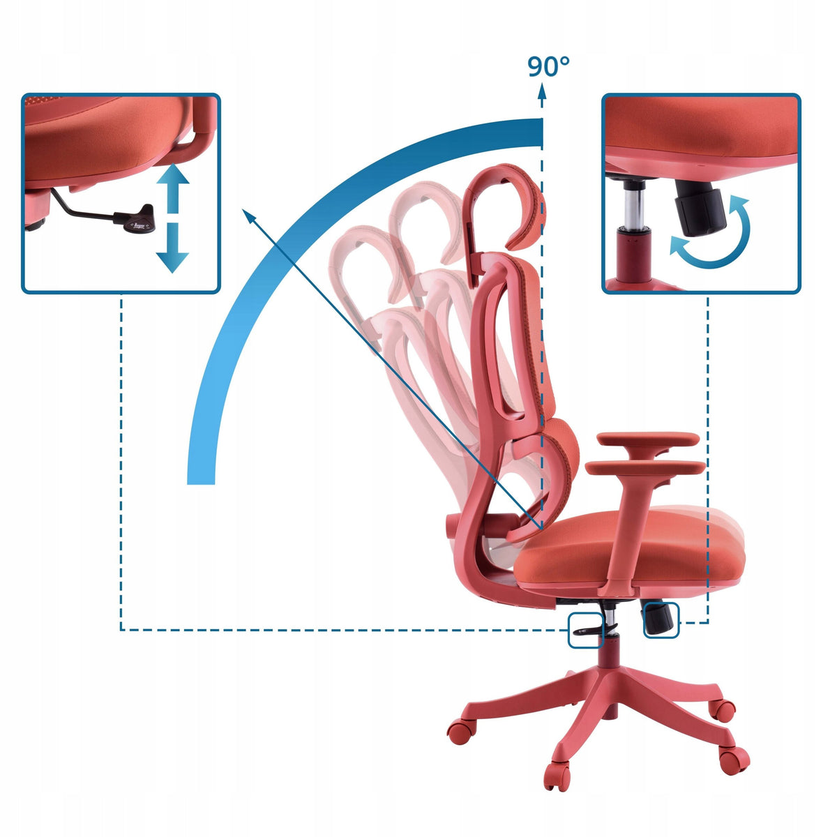 Swivel chair MyBuero red Brand MyBuero
