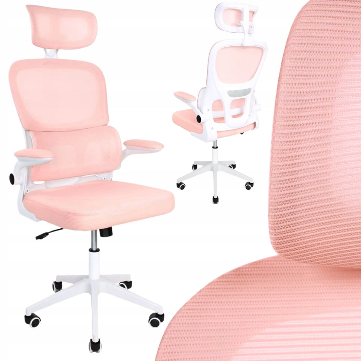 Swivel chair PINK office gaming chair for office ERGONOMIC L069P