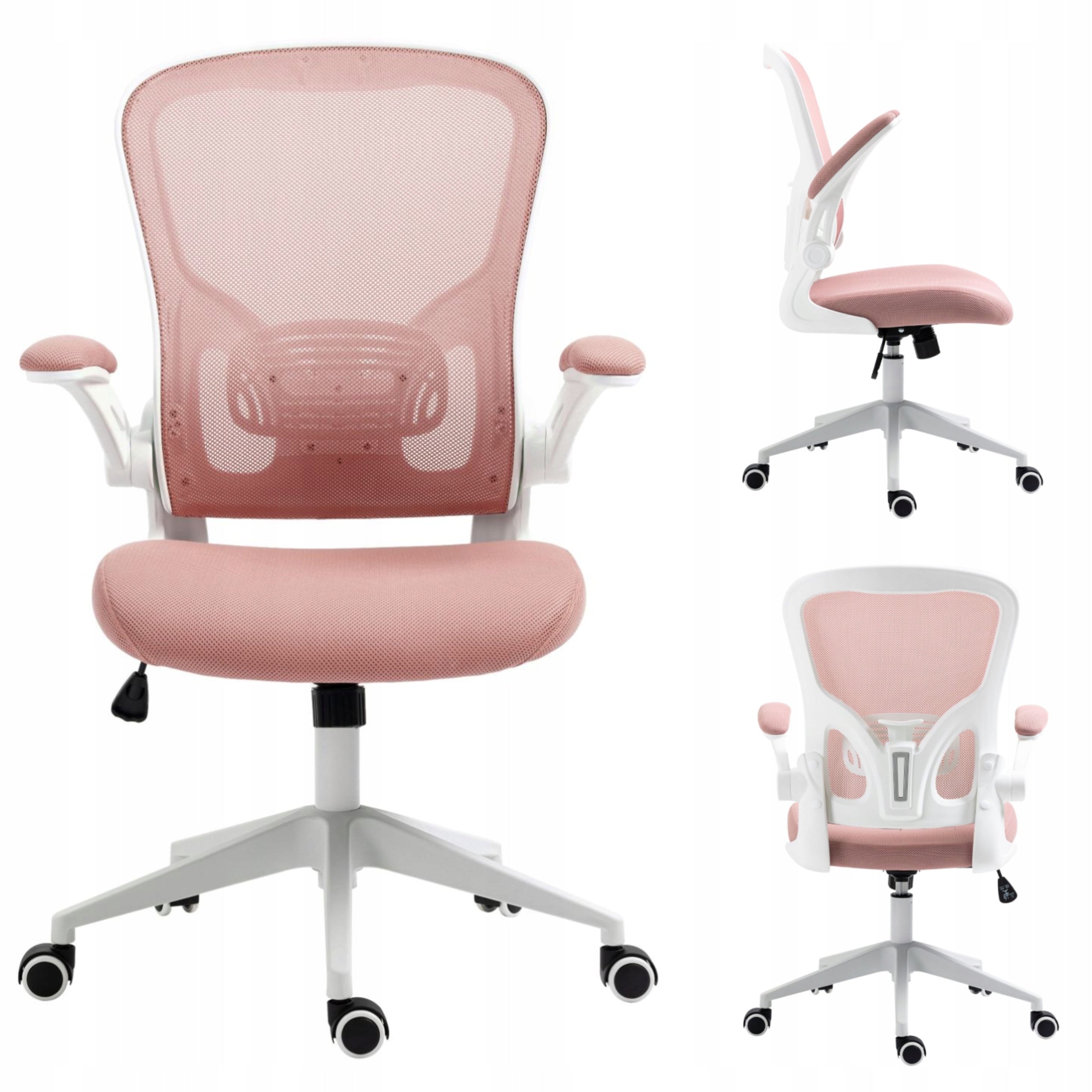Swivel chair PINK on wheels for GIRLS PINK Adjustable Furnitex Brand Furnitex