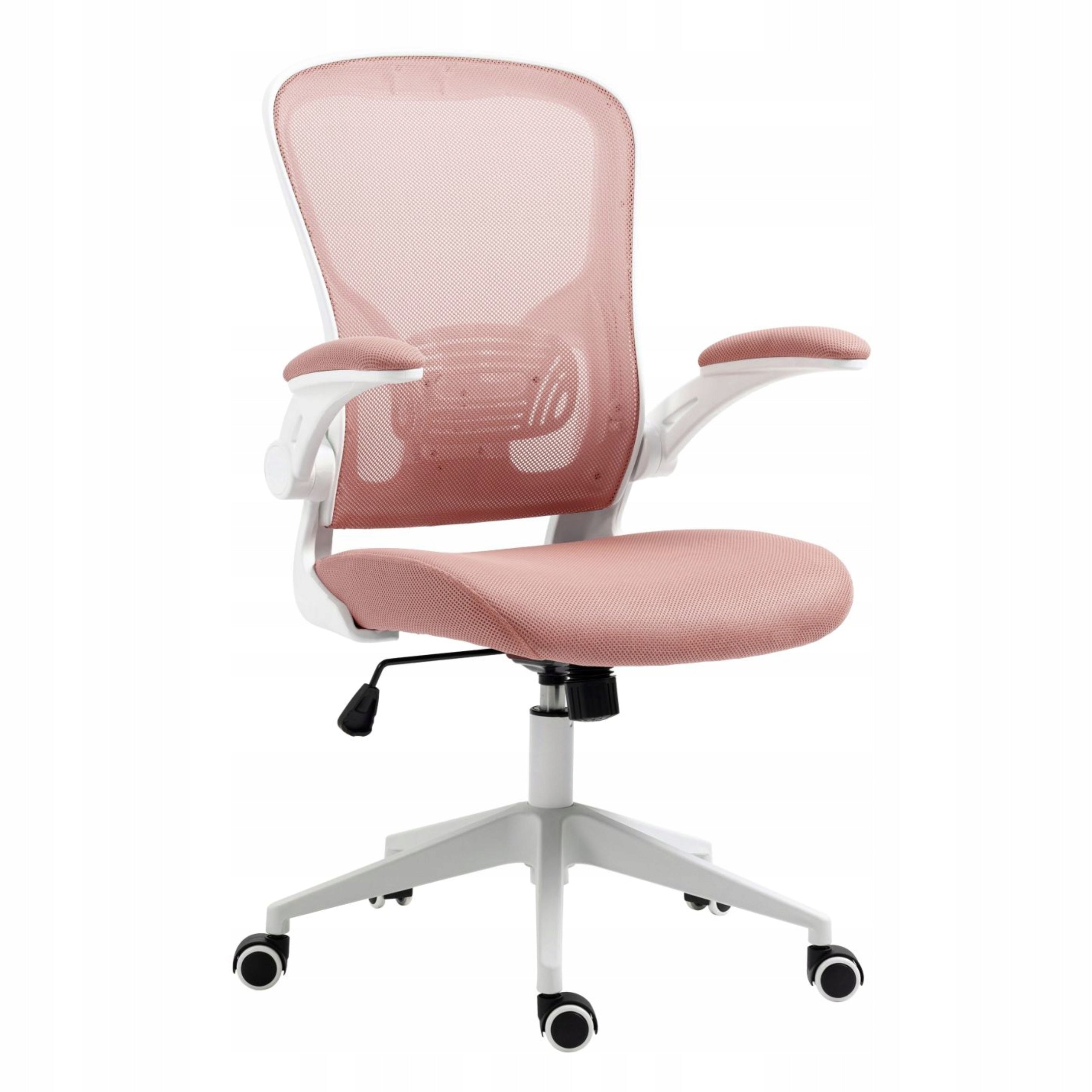 Swivel chair PINK on wheels for GIRLS PINK Adjustable Furnitex