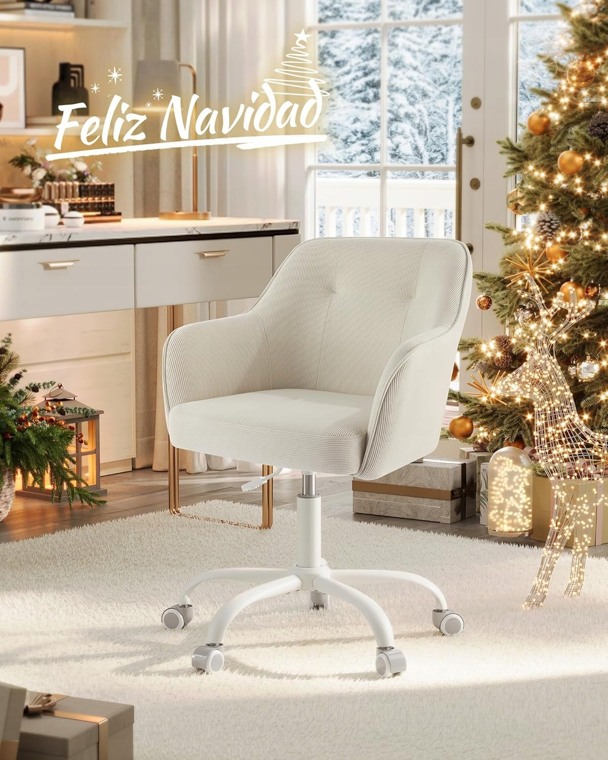 Swivel chair Songmics beige Manufacturer code OBG019LZ01