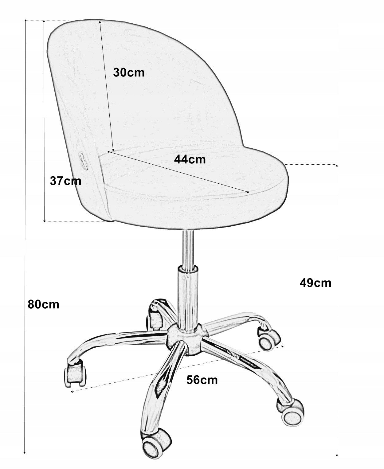 Swivel chair TRIX MG39 light grey Kind rotary