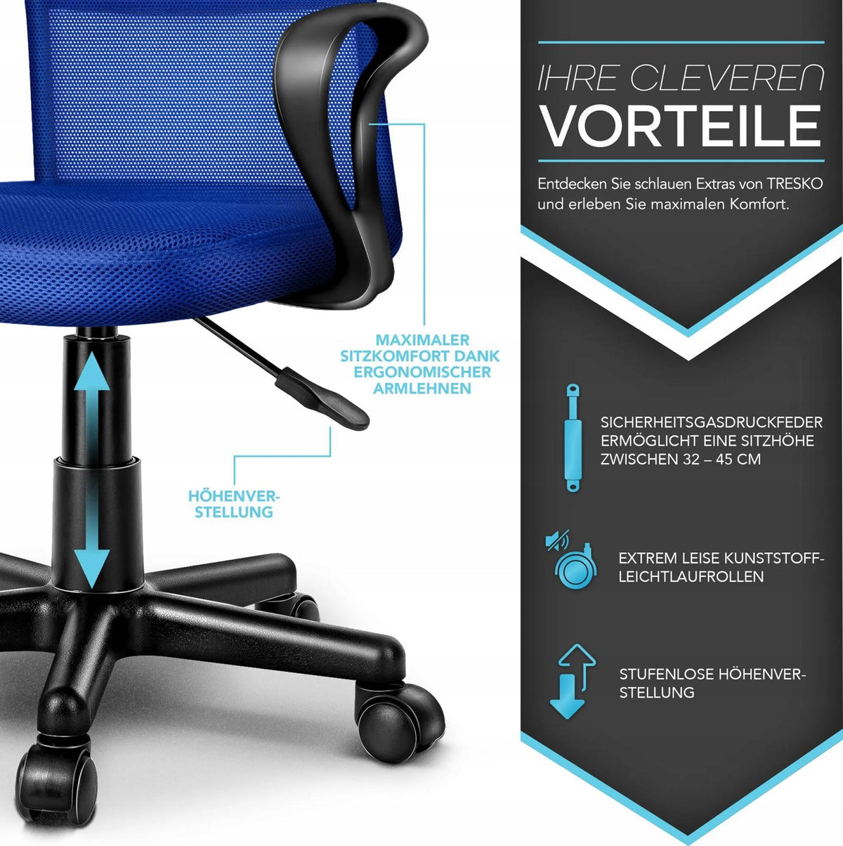 Swivel chair Tresko blue Brand Tresko