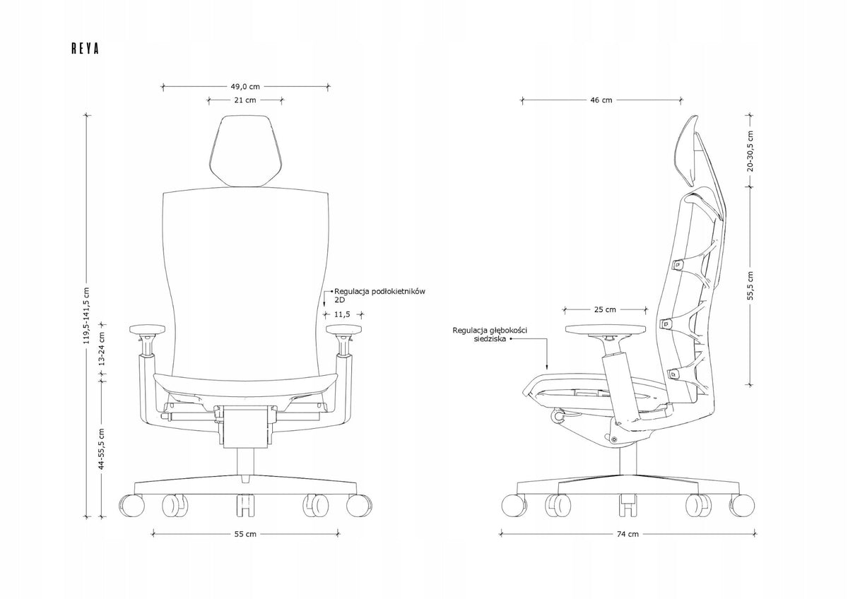 Swivel chair Unique REYA grey Brand Unique