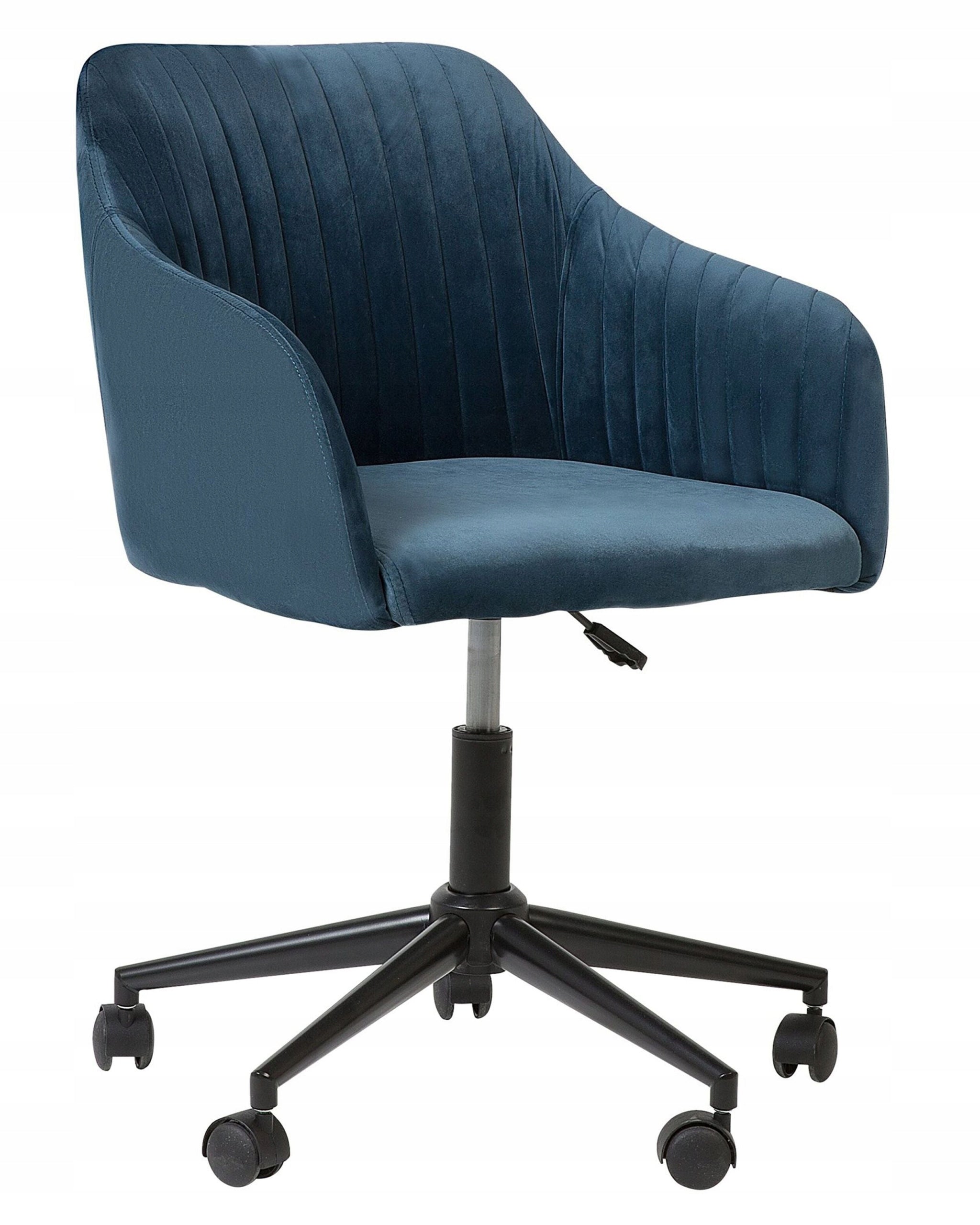 Swivel chair VENICE Velour Navy blue