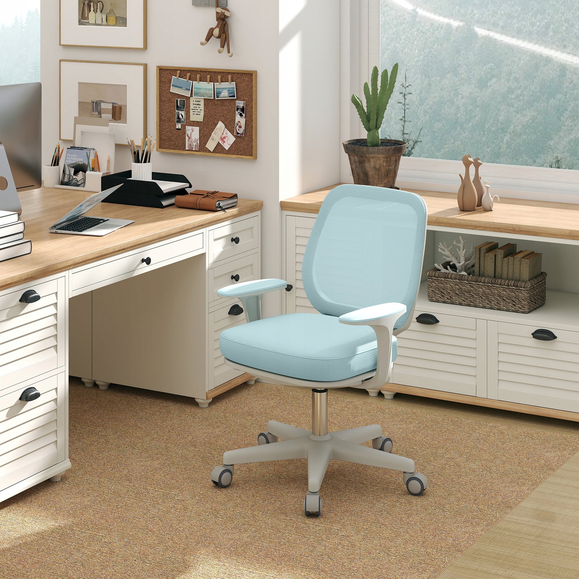 Swivel chair Vinsetto green Furniture depth 55 cm