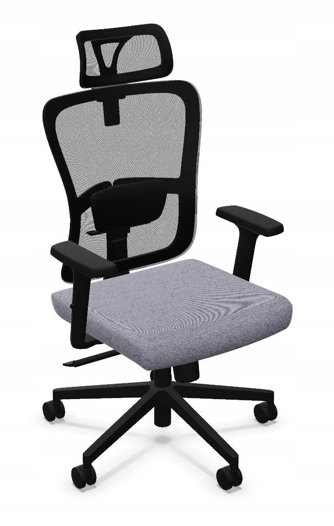 Swivel chair adjustable ergonomic on wheels TROFI grey Nowy Styl