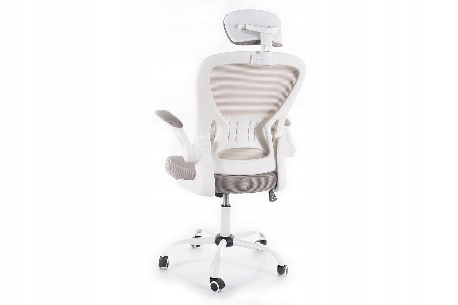 Swivel chair adjustable headrest office chair upholstered grey Q-639 Packaging status original