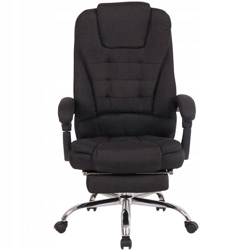 Swivel chair comfortable with office footrest black fabric Manufacturer code Fotel komputerowy regulacja odchylenia 6596