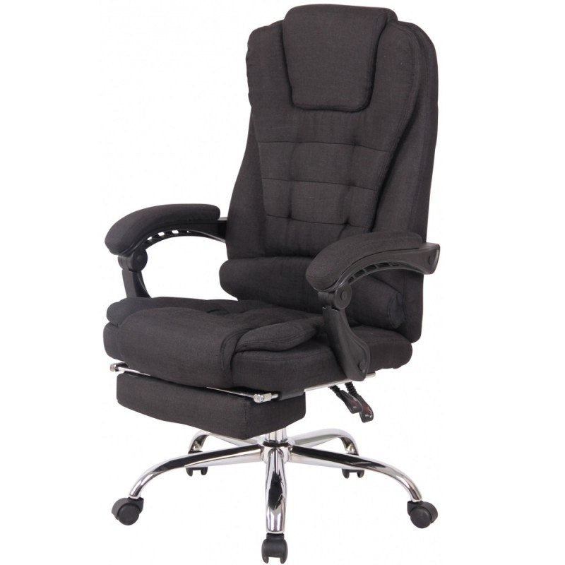 Swivel chair comfortable with office footrest black fabric Packaging status original