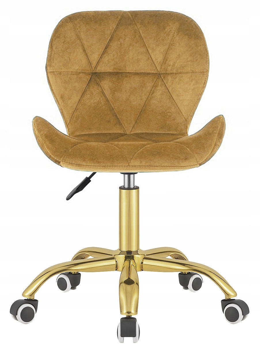 Swivel chair desk chair dressing table velour brown Lugano Packaging status original