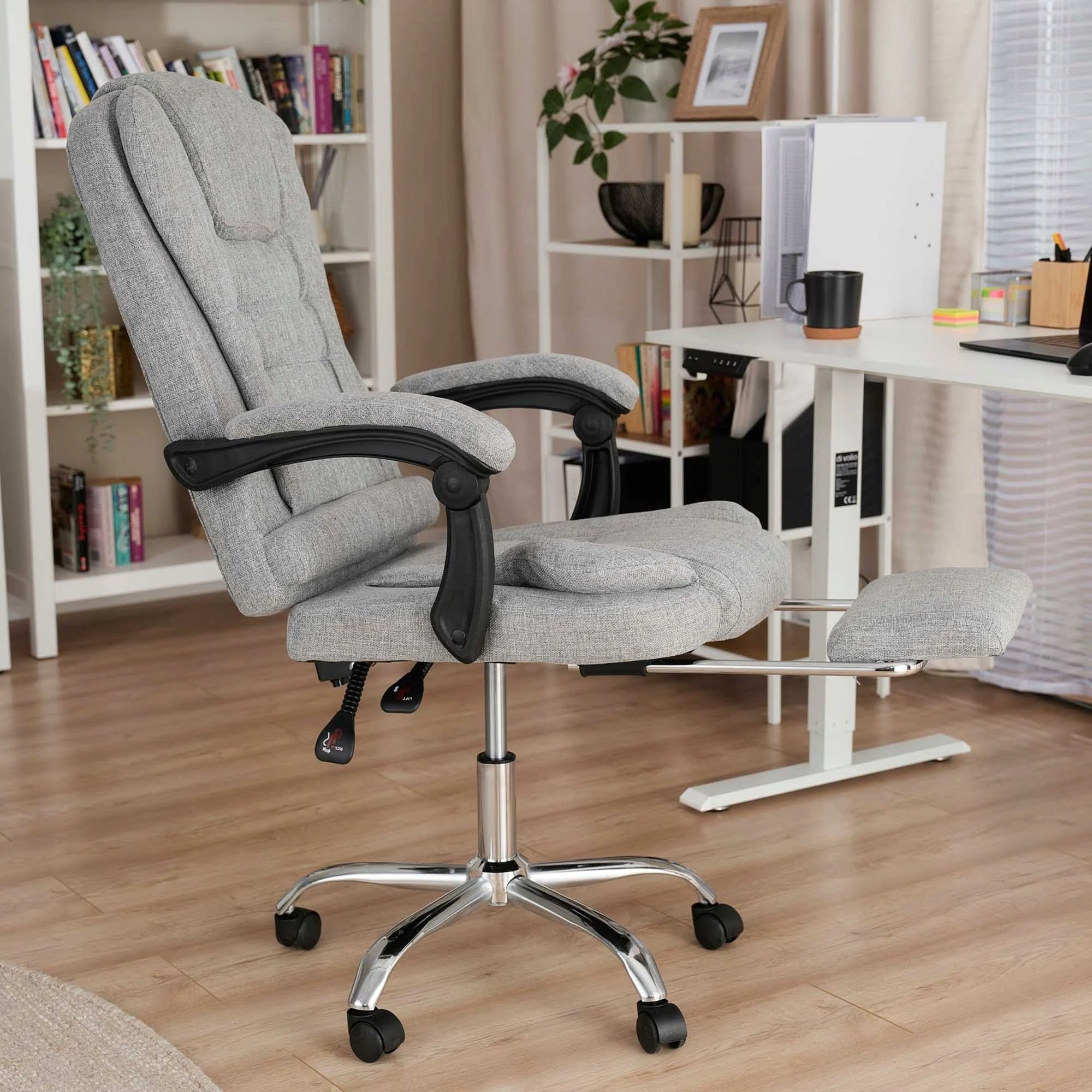 Swivel chair di volio ergonomic grey with adjustable and baldo footrest Brand di volio