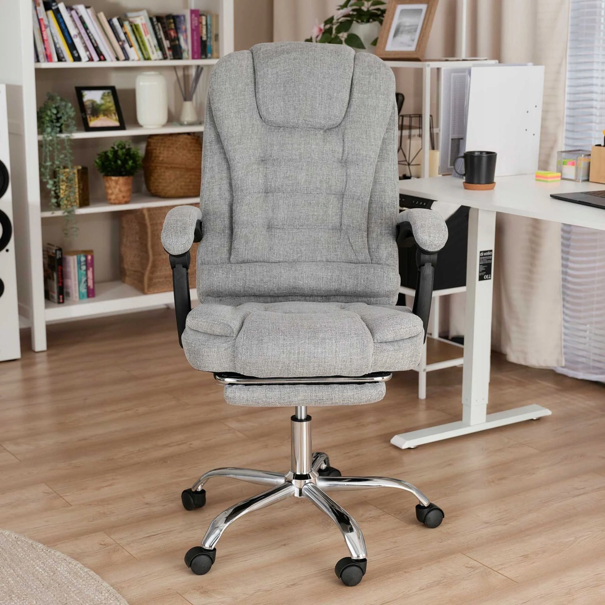 Swivel chair di volio ergonomic grey with adjustable and baldo footrest Manufacturer code DV-088OC