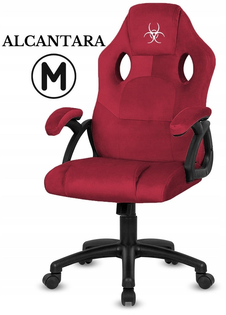 Swivel chair for desk CARRERA M ALCANTARA BURGUNDY Packaging status original
