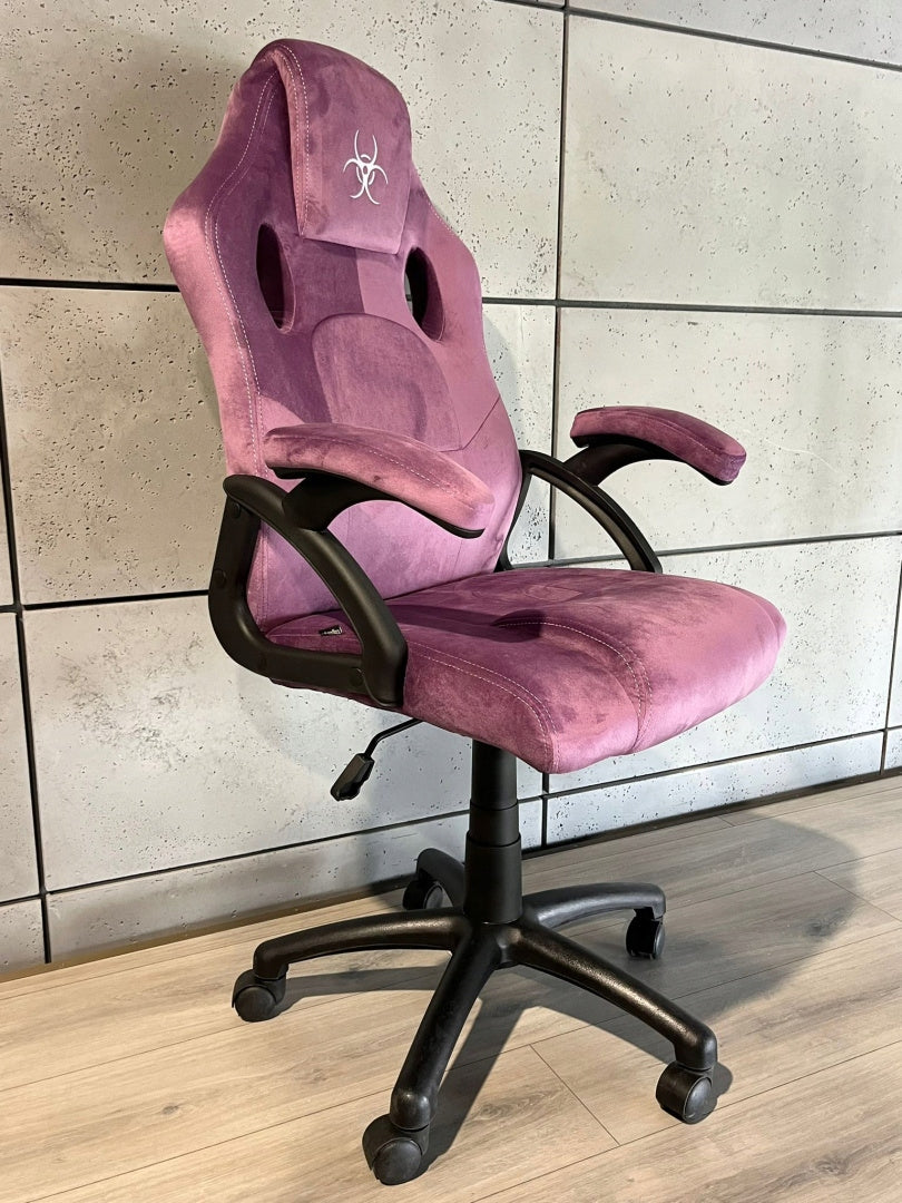 Swivel chair for desk CARRERA M ALCANTARA PURPLE