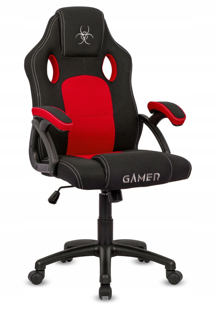 Swivel chair for desk CARRERA M RED FABRIC