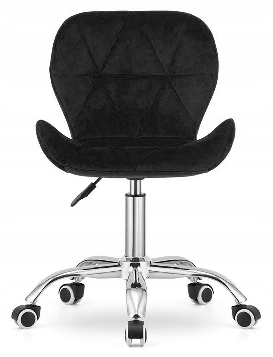 Swivel chair for desk dressing table velour black adjustable Lugano Packaging status original
