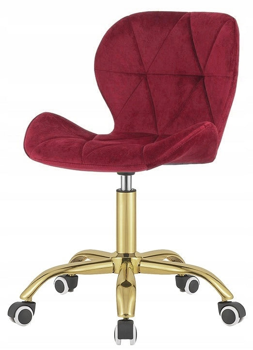 Swivel chair for office desk dressing tables burgundy velour Lugano
