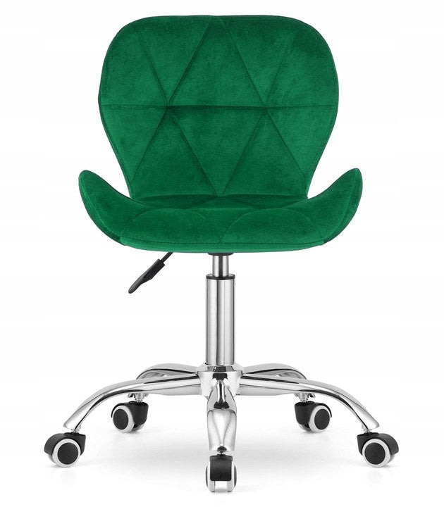 Swivel chair for office desk dressing tables green velour Manufacturer code VAS3-VASTO-OFFICE-VELVET-GREEN-SILVER