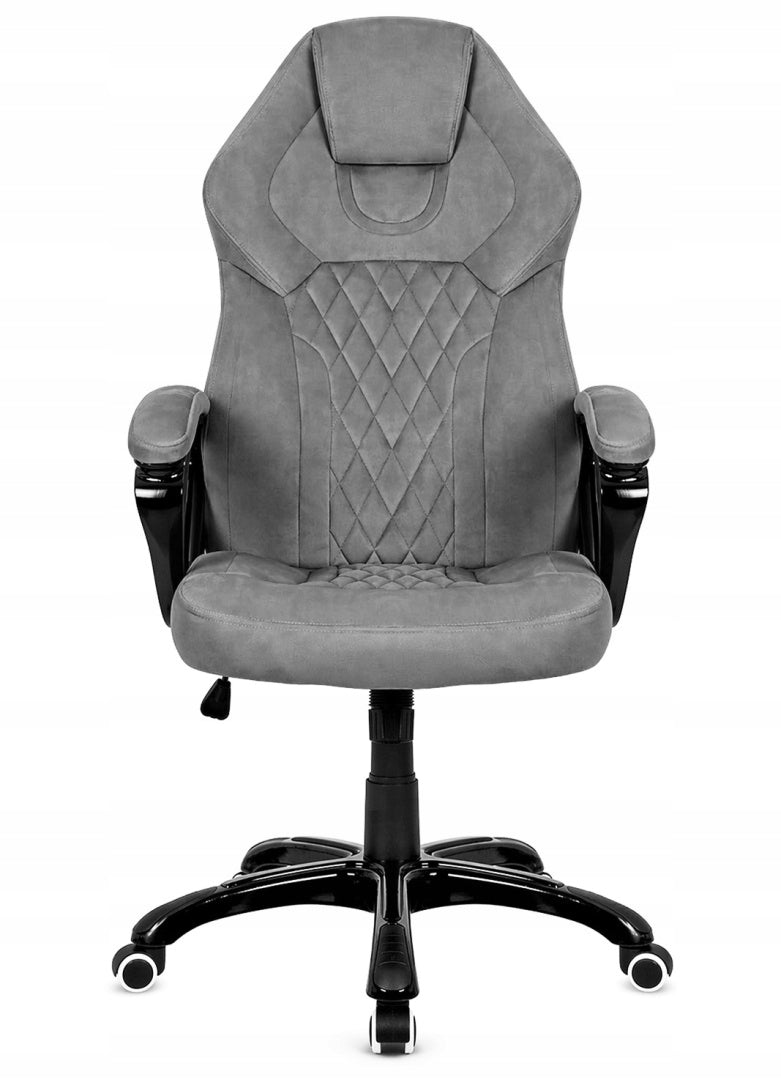 Swivel chair for office desk for president grey velour fabric Manufacturer code SPD1-SPIDER-ALCANTRARA-GREY