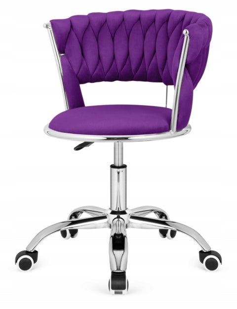Swivel chair| for student desk adjustable| velour purple Lugano