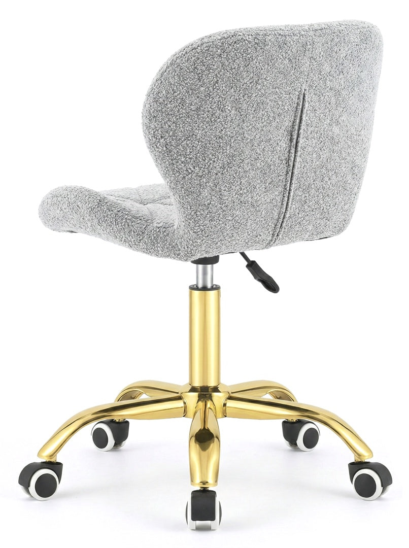 Swivel chair for student desk dressing table Lamb grey BOUCLE Manufacturer code VAS3-VASTO-OFFICE-BOUCLE-GREY-GOLD