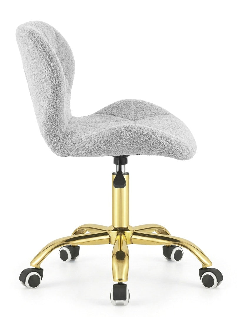 Swivel chair for student desk dressing table Lamb grey BOUCLE Packaging status original