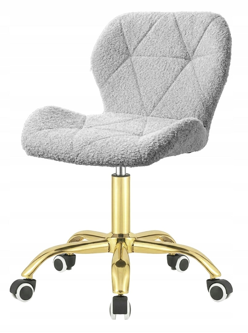 Swivel chair for student desk dressing table Lamb grey BOUCLE