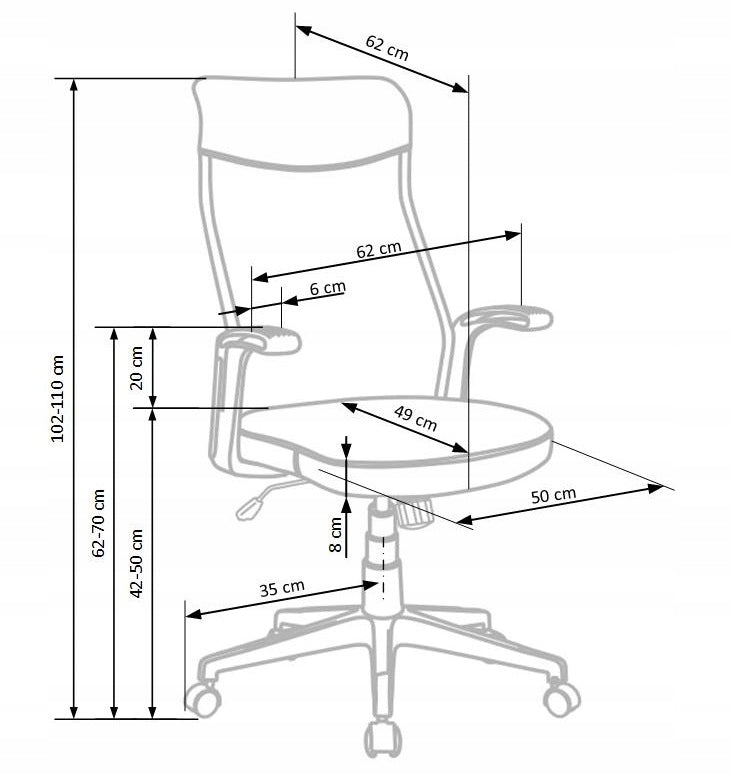 Swivel chair grey ARCTIC Manufacturer code V-CH-ARCTIC-FOT